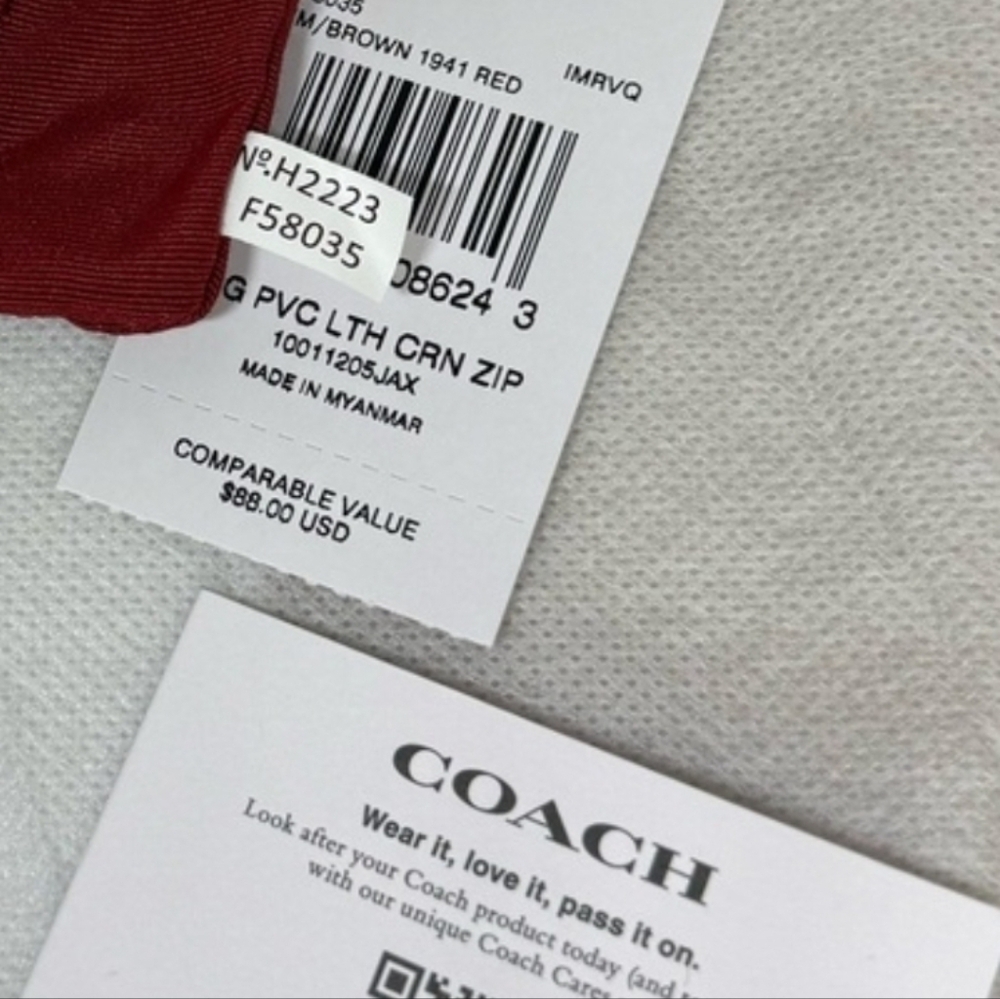 Coach Corner Zip Wristlet - Picture 9 of 9